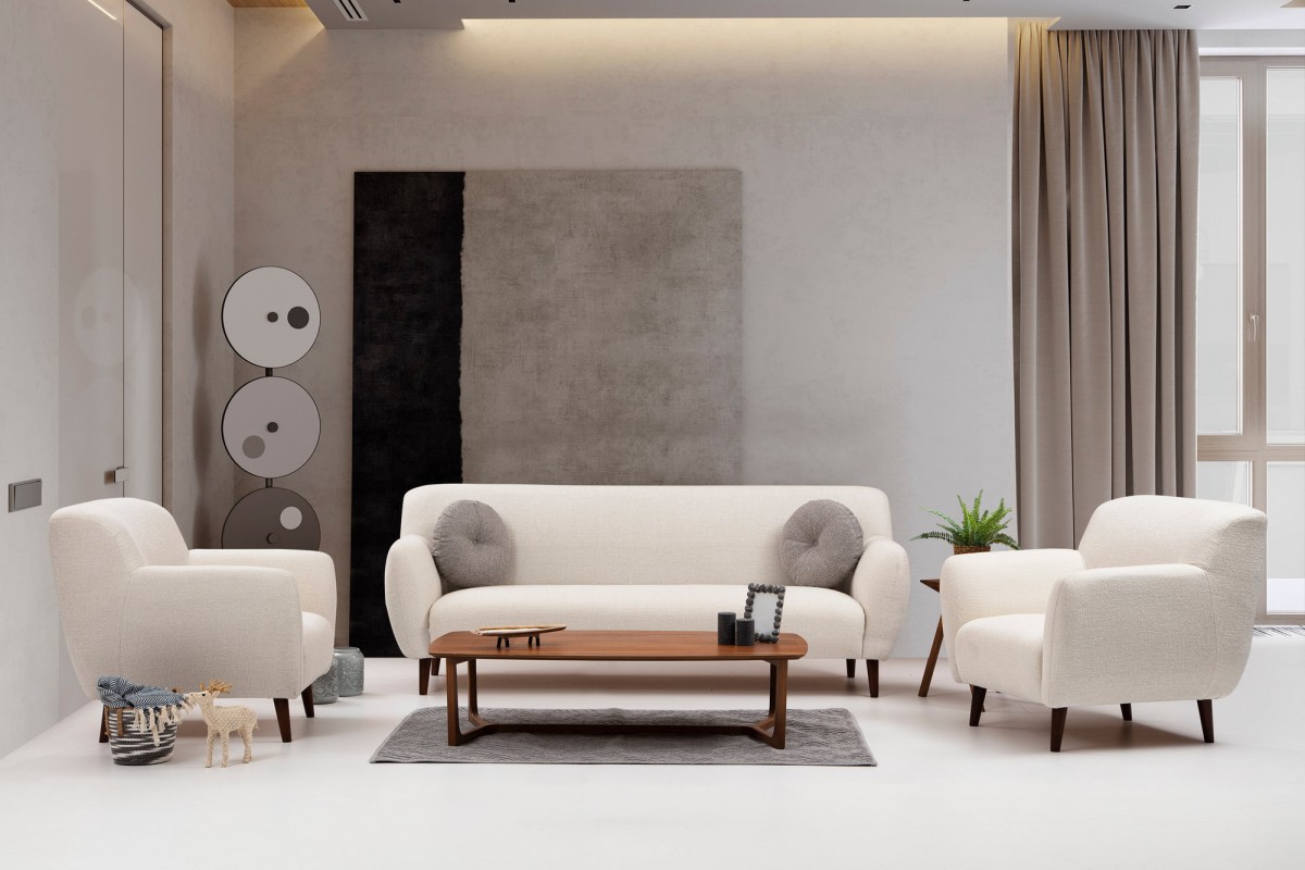 Hanah Home Křeslo Enny béžové - Obrázek 2