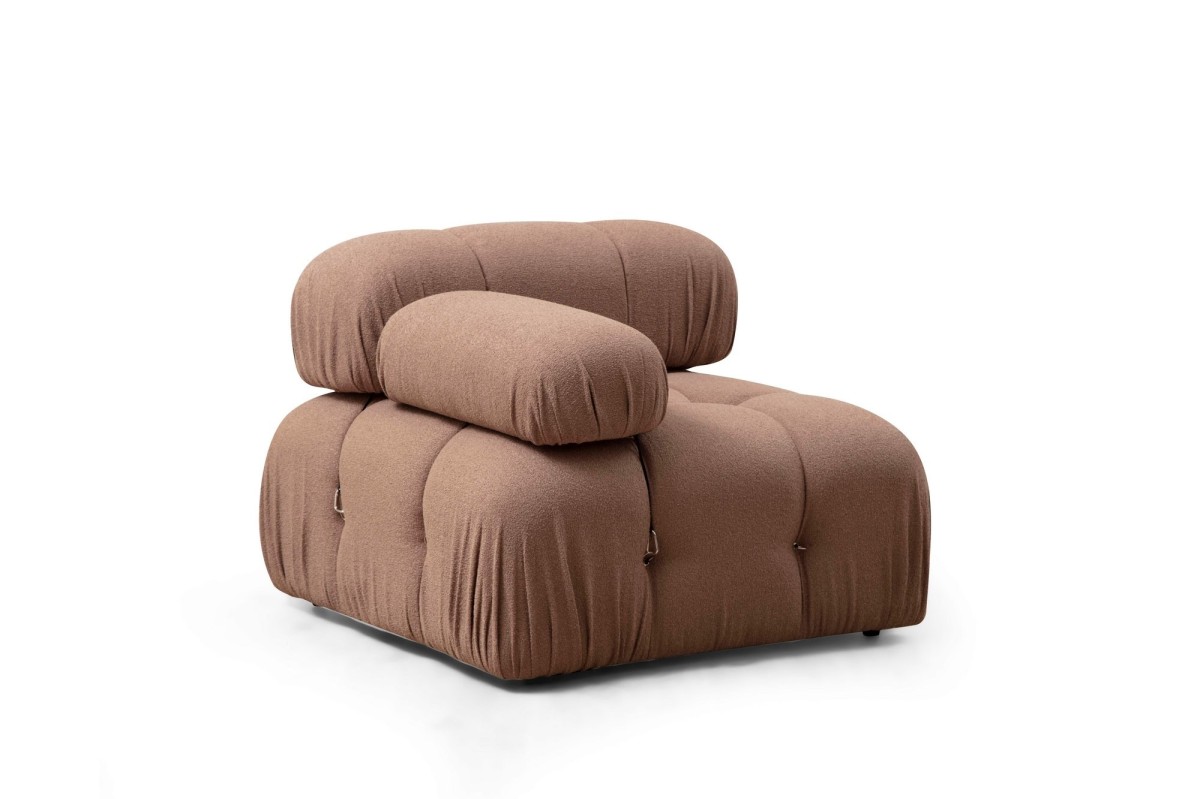 Hanah Home Modul pohovky Bubble bouclé hnědý levý - Obrázek 2