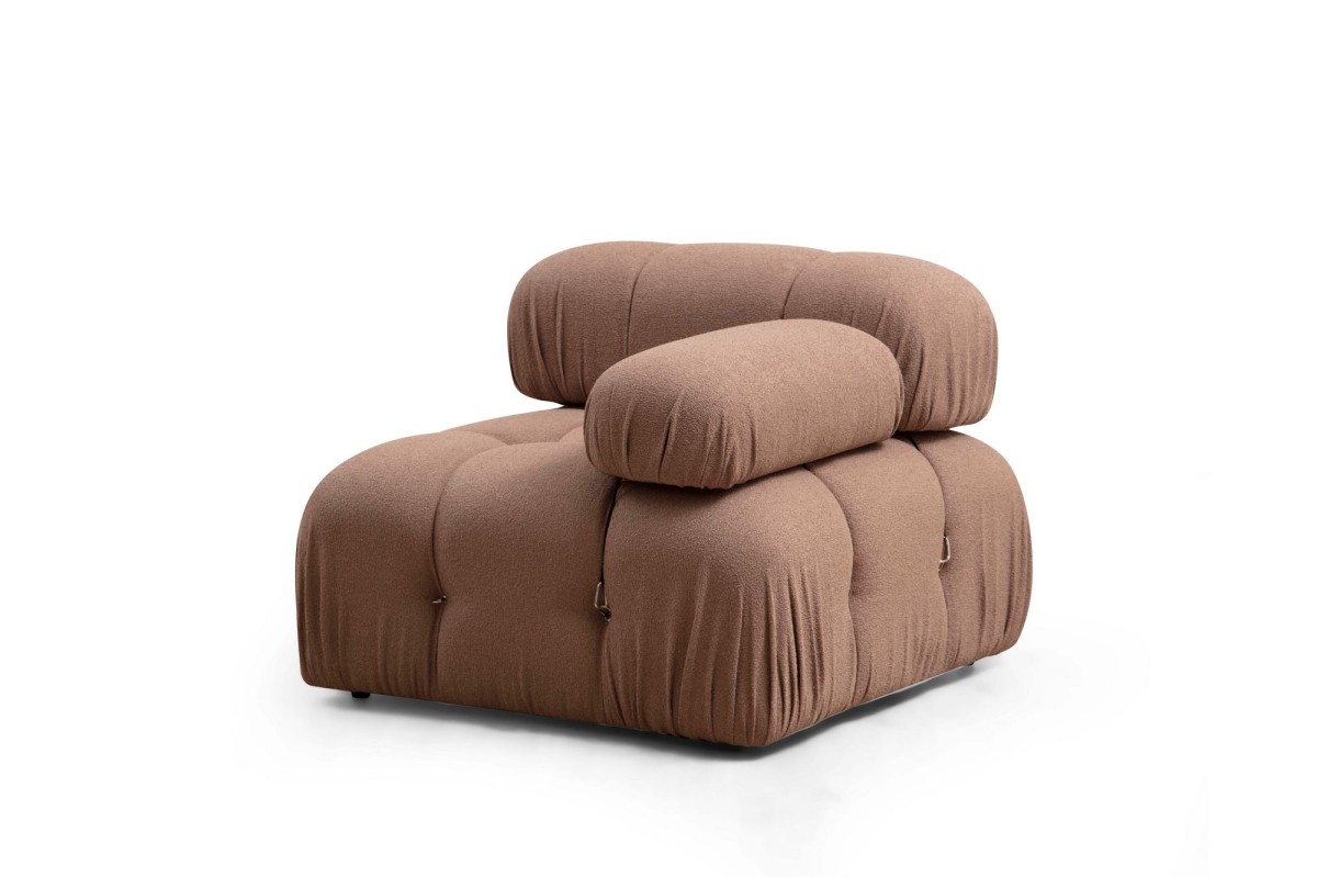 Hanah Home Modul pohovky Bubble bouclé hnědý pravý - Obrázek 2