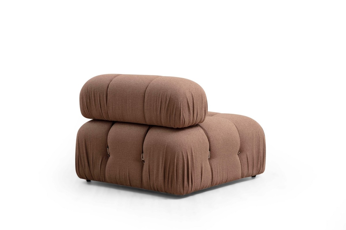 Hanah Home Modul pohovky Bubble bouclé hnědý středový - Obrázek 2