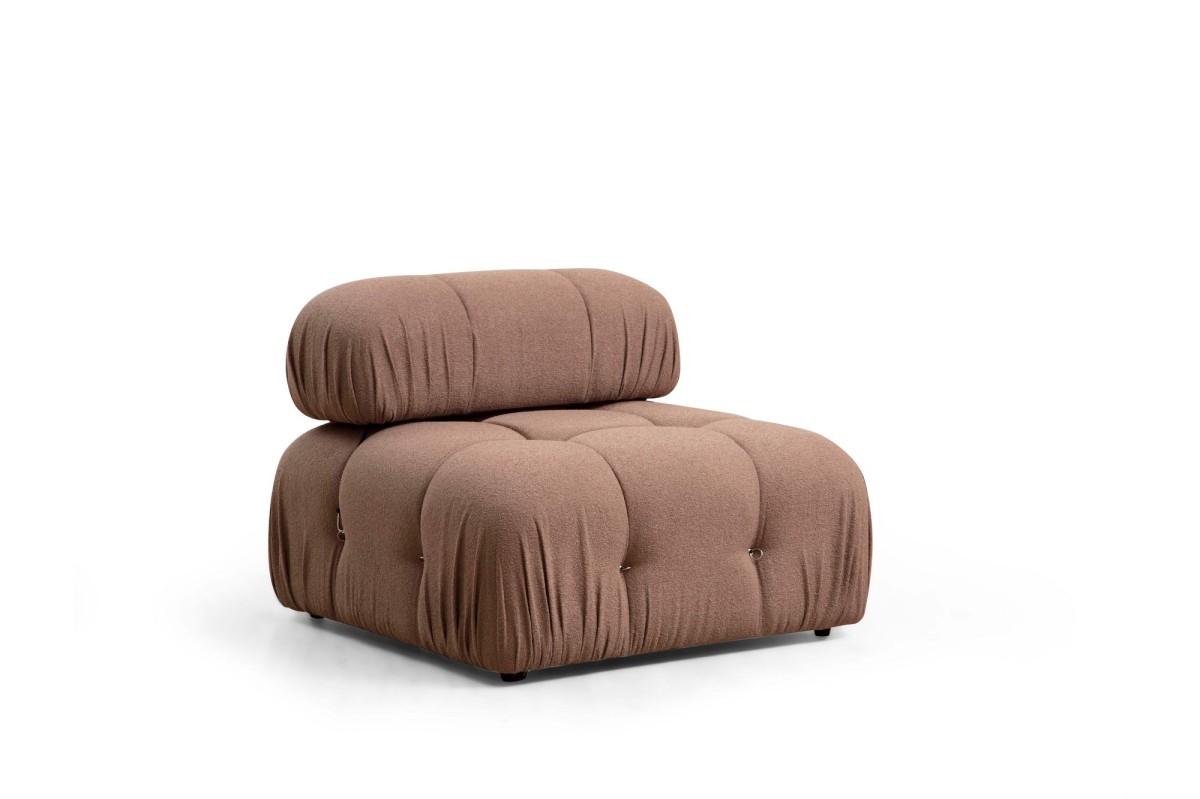 Hanah Home Modul pohovky Bubble bouclé hnědý středový