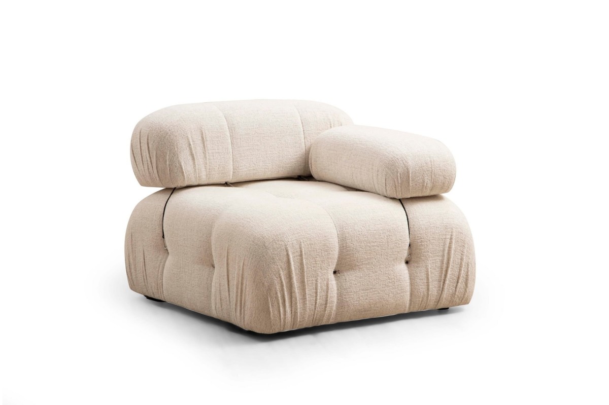 Hanah Home Modul pohovky Bubble bouclé krémový pravý