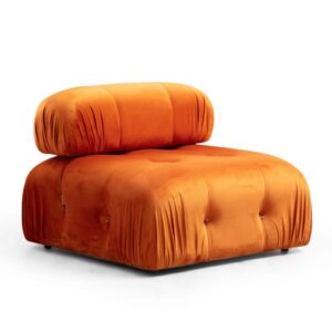 Hanah Home Modul pohovky Bubble samet oranžový středový