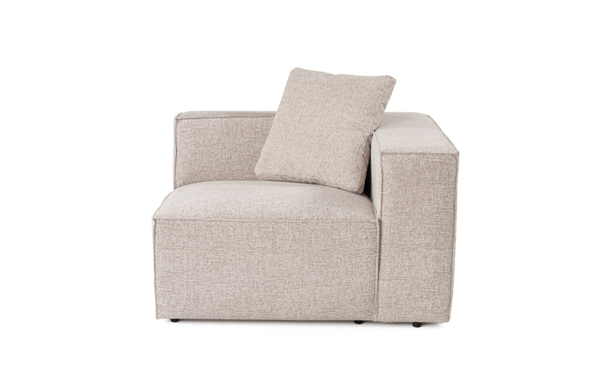 Hanah Home Modul pohovky Lora mocha pravý - Obrázek 2
