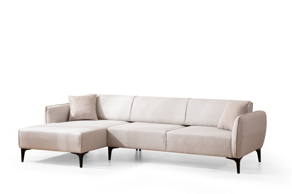 Hanah Home Rohová sedací souprava Belissimo 270 cm bílá levá