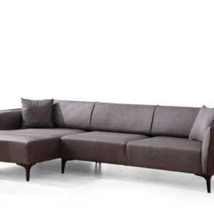 Hanah Home Rohová sedací souprava Belissimo 270 cm tmavě šedá levá