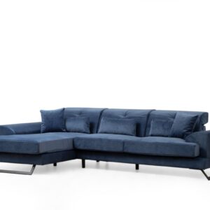 Hanah Home Rohová sedací souprava Frido 308 cm modrá levá