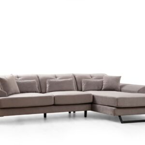 Hanah Home Rohová sedací souprava Frido 308 cm světle šedá pravá
