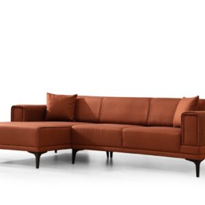 Hanah Home Rohová sedací souprava Horizon 250 cm cihlová levá