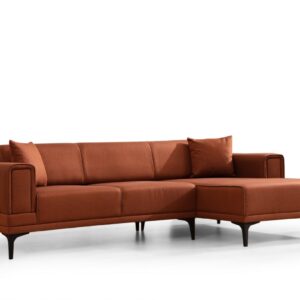 Hanah Home Rohová sedací souprava Horizon 250 cm cihlová pravá