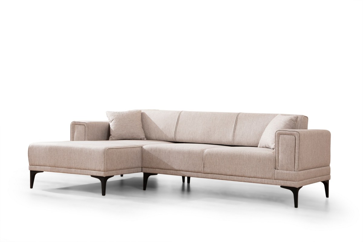 Hanah Home Rohová sedací souprava Horizon 250 cm světle hnědá levá