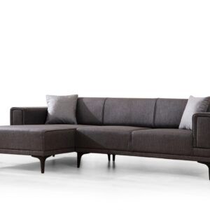 Hanah Home Rohová sedací souprava Horizon 250 cm tmavě šedá levá