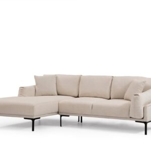 Hanah Home Rohová sedací souprava Leo 255 cm krémová levá