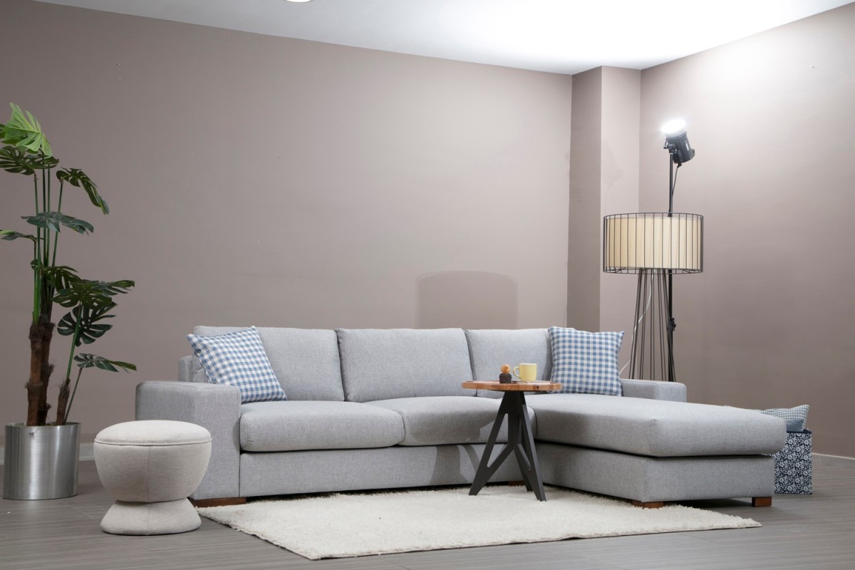 Hanah Home Rohová sedací souprava Loop 290 cm šedá pravá - Obrázek 2