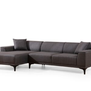 Hanah Home Rohová sedací souprava Petra 250 cm antracitová levá