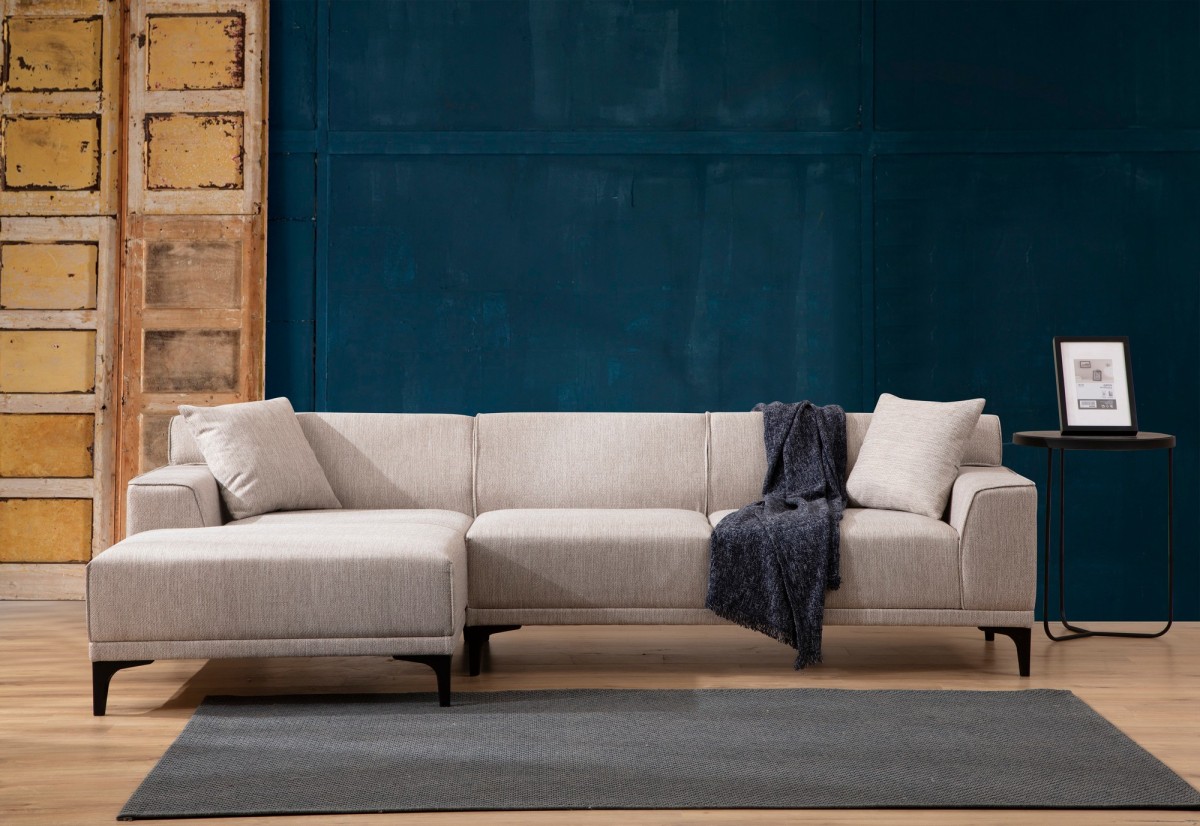 Hanah Home Rohová sedací souprava Petra 250 cm bílá levá - Obrázek 2