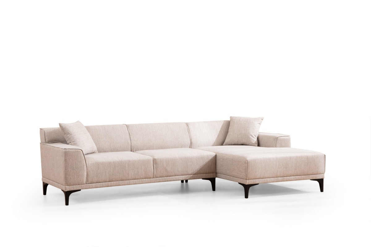Hanah Home Rohová sedací souprava Petra 250 cm bílá pravá