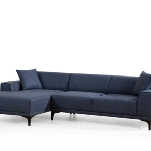 Hanah Home Rohová sedací souprava Petra 250 cm modrá levá