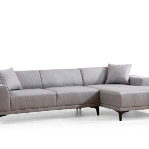 Hanah Home Rohová sedací souprava Petra 250 cm světle šedá pravá