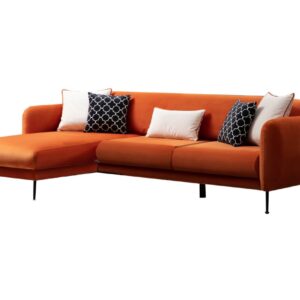 Hanah Home Rohová sedací souprava Sevilla 270 cm oranžová levá