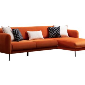 Hanah Home Rohová sedací souprava Sevilla 270 cm oranžová pravá