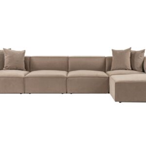 Hanah Home Rohová sedací souprava Sora 430 cm cappucino pravá