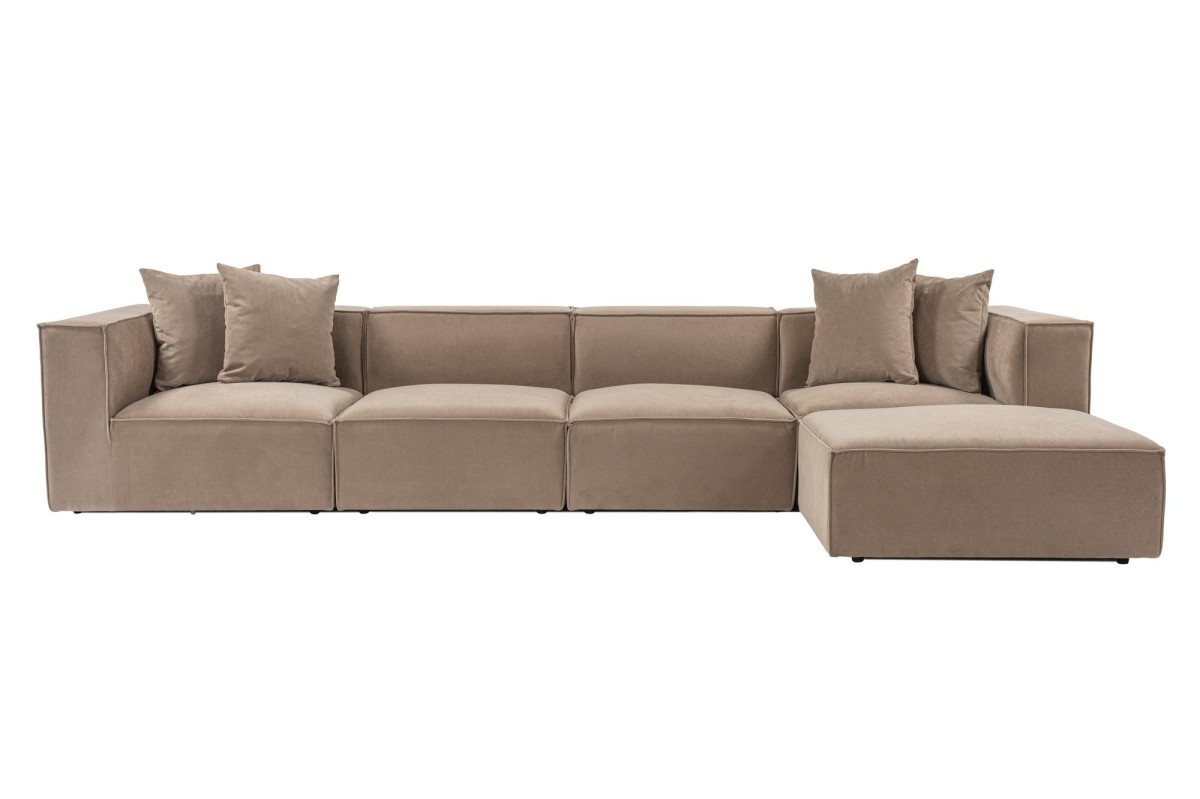 Hanah Home Rohová sedací souprava Sora 430 cm cappucino pravá