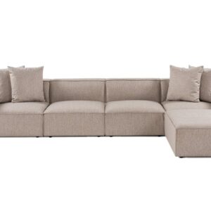 Hanah Home Rohová sedací souprava Sora 430 cm pískově béžová pravá