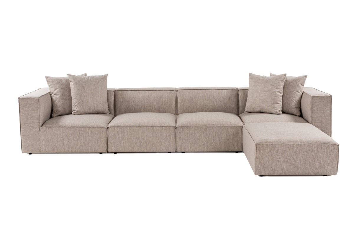 Hanah Home Rohová sedací souprava Sora 430 cm pískově béžová pravá