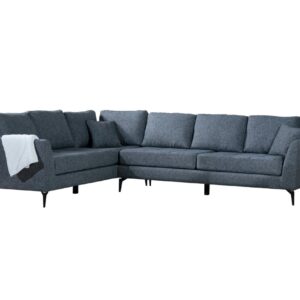 Hanah Home Rohová sedací souprava Tempo 300 cm tmavě šedá levá