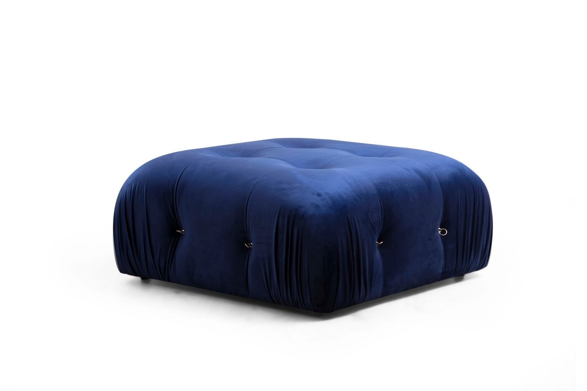 Hanah Home Taburet Bubble 95 cm samet modrý