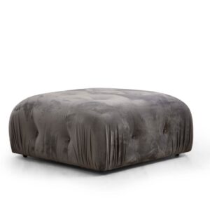 Hanah Home Taburet Bubble 95 cm samet šedý