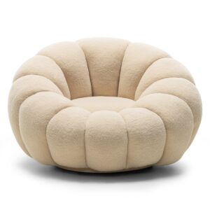 Hector Designové relaxační křeslo VENEZIA 100 cm bouclé béžové