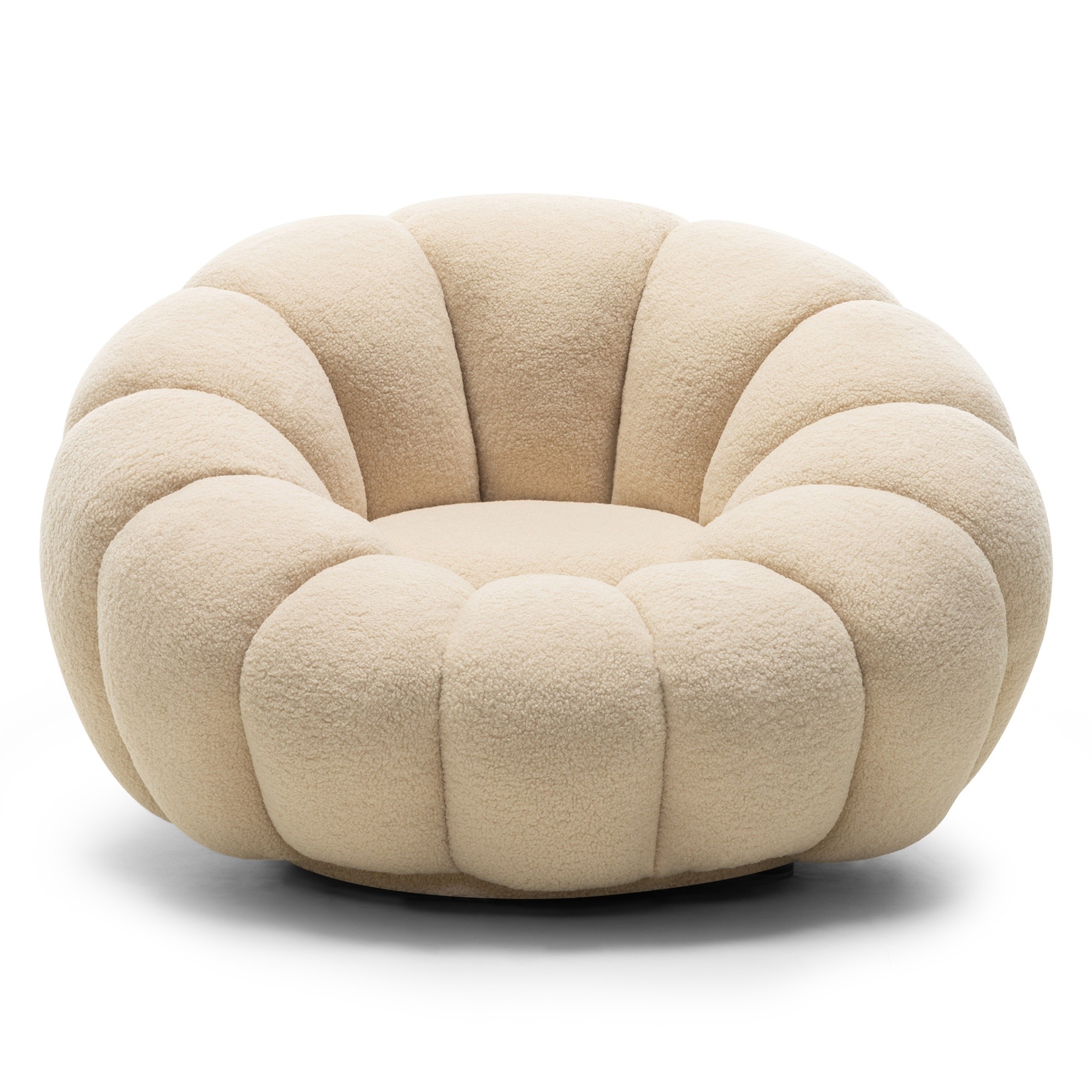 Hector Designové relaxační křeslo VENEZIA 100 cm bouclé béžové