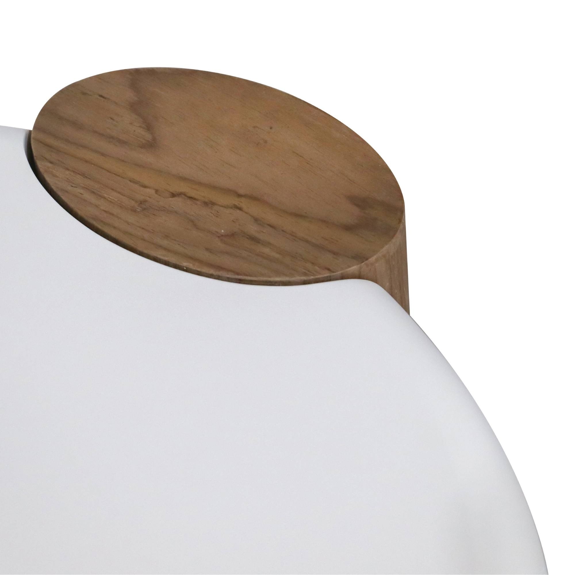 Hector Konferenční stolek Floe 125 cm bílý/ořech - Obrázek 2