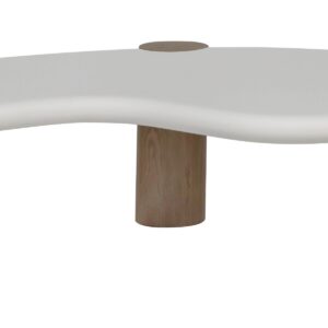 Hector Konferenční stolek Floe 125 cm bílý/ořech