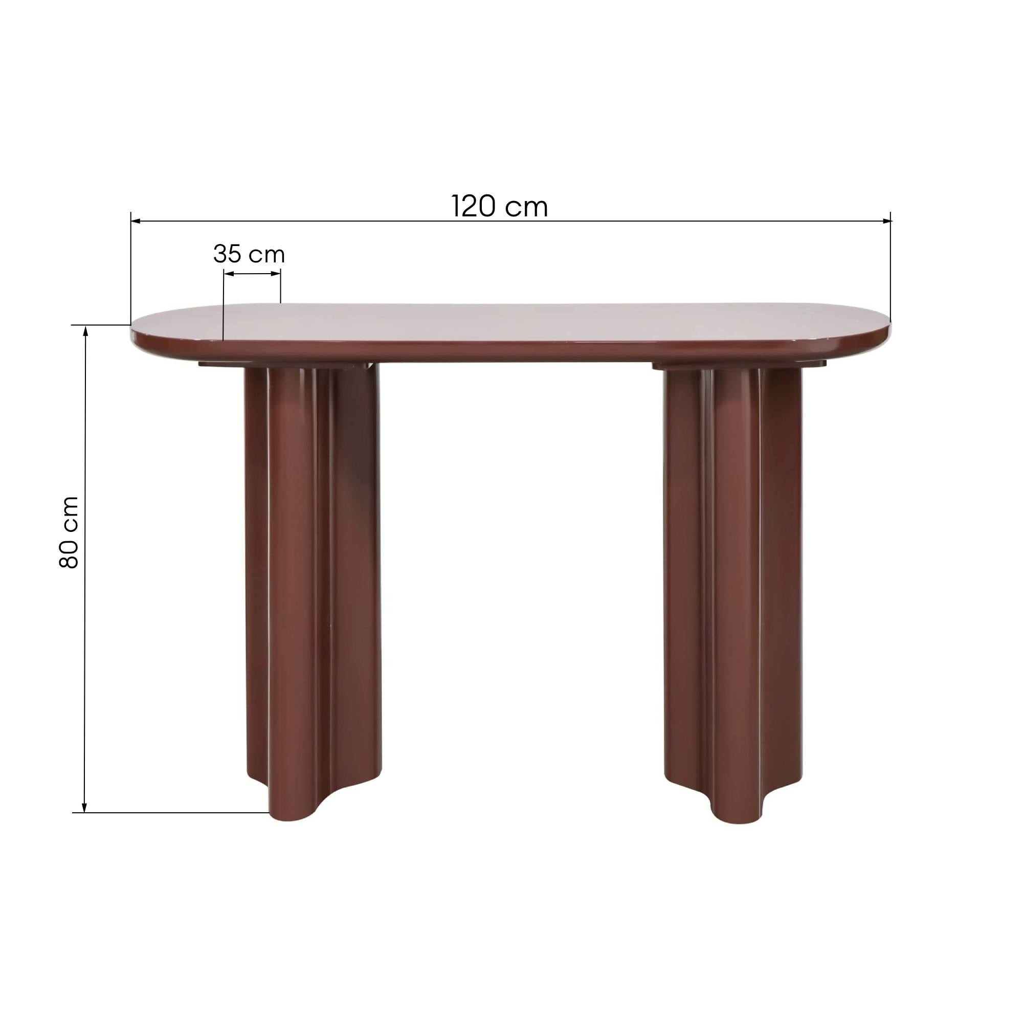 Hector Konzolový stolek Jalo 120 cm vínovo-hnědý - Obrázek 2