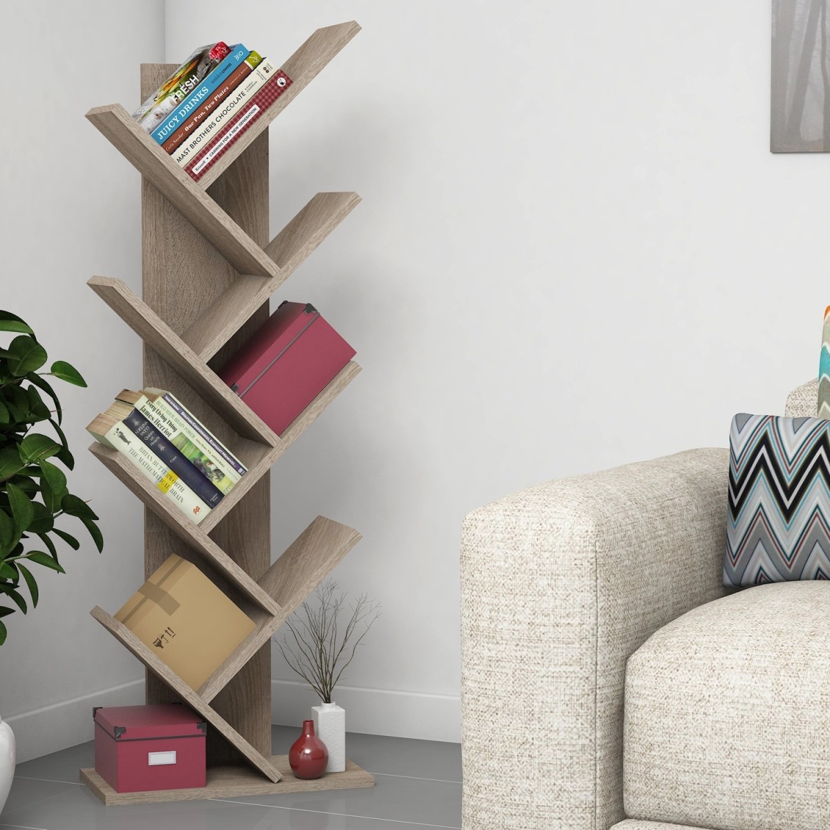 Kalune Design Knihovna HITIT ořech - Obrázek 2