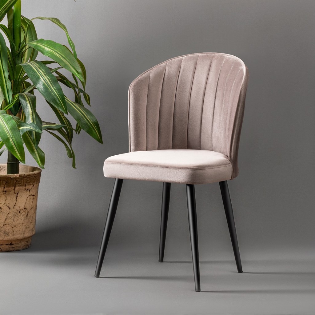Kalune Design Sada 2 ks jídelních židlí Rubi černá/capuccino - Obrázek 2