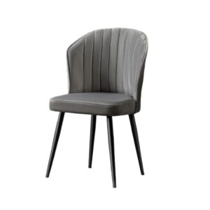 Kalune Design Sada 4 ks jídelních židlí Rubi černá/šedá