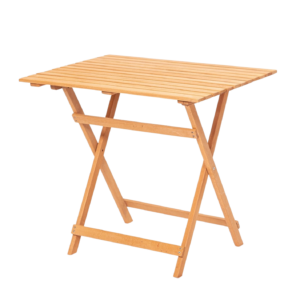 Kalune Design Skládací zahradní odkládací stolek Lipo 80 cm z masivu hnědý