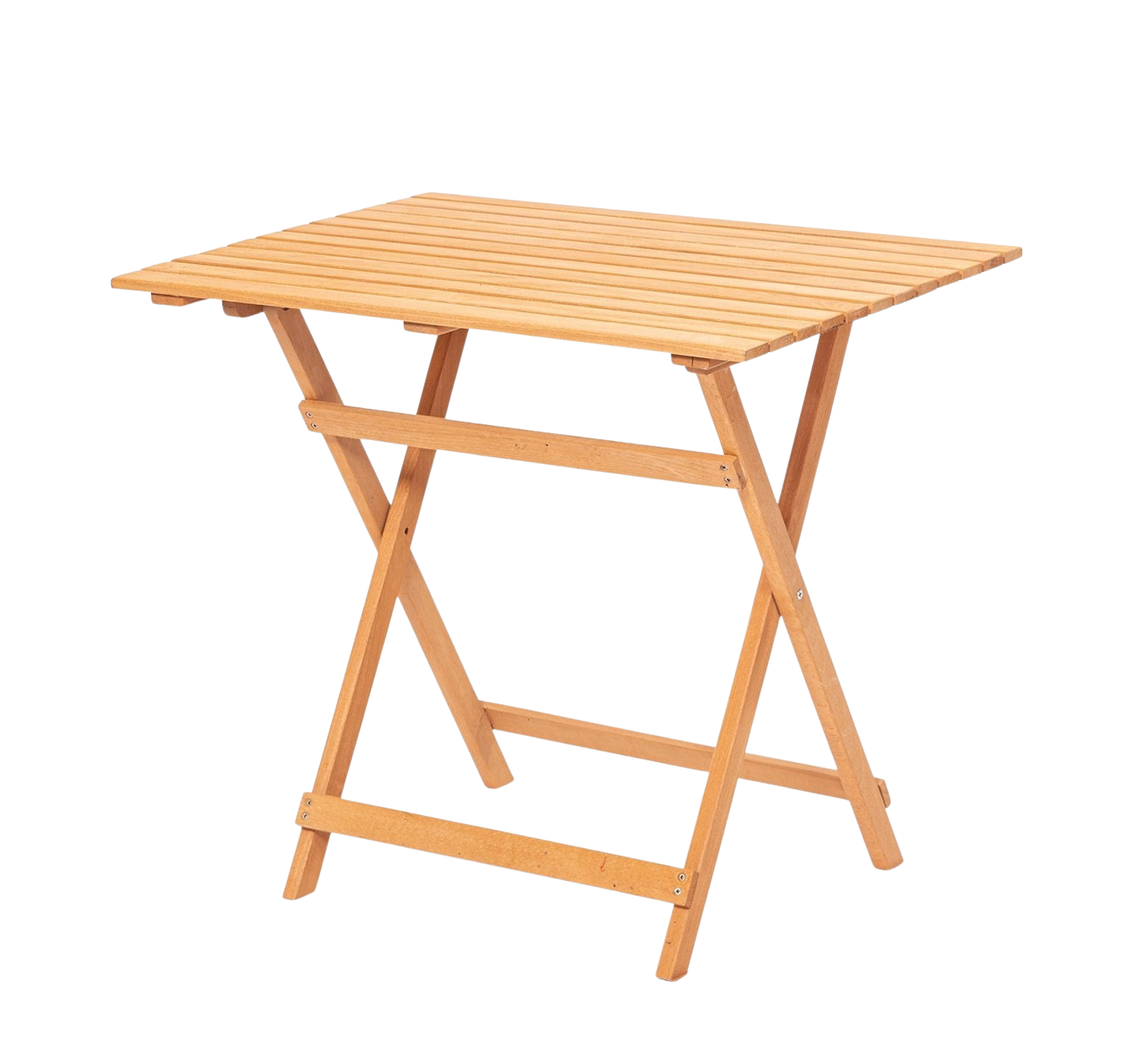 Kalune Design Skládací zahradní odkládací stolek Lipo 80 cm z masivu hnědý