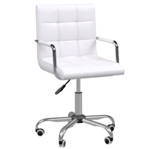 Kancelářská ergonomická židle HOMCOM  84-99 cm bílá