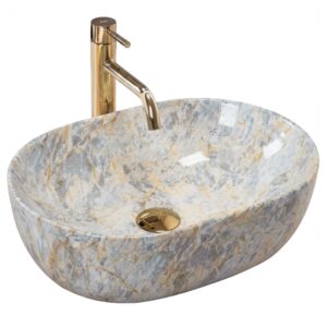 Keramické umyvadlo na desku REA AMELIA RUSTSTONE 48x34