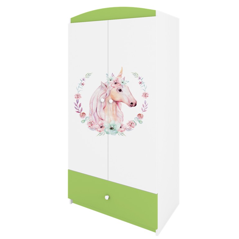 Kocot kids Dětská skříň Babydreams 90 cm jednorožec zelená - Obrázek 2