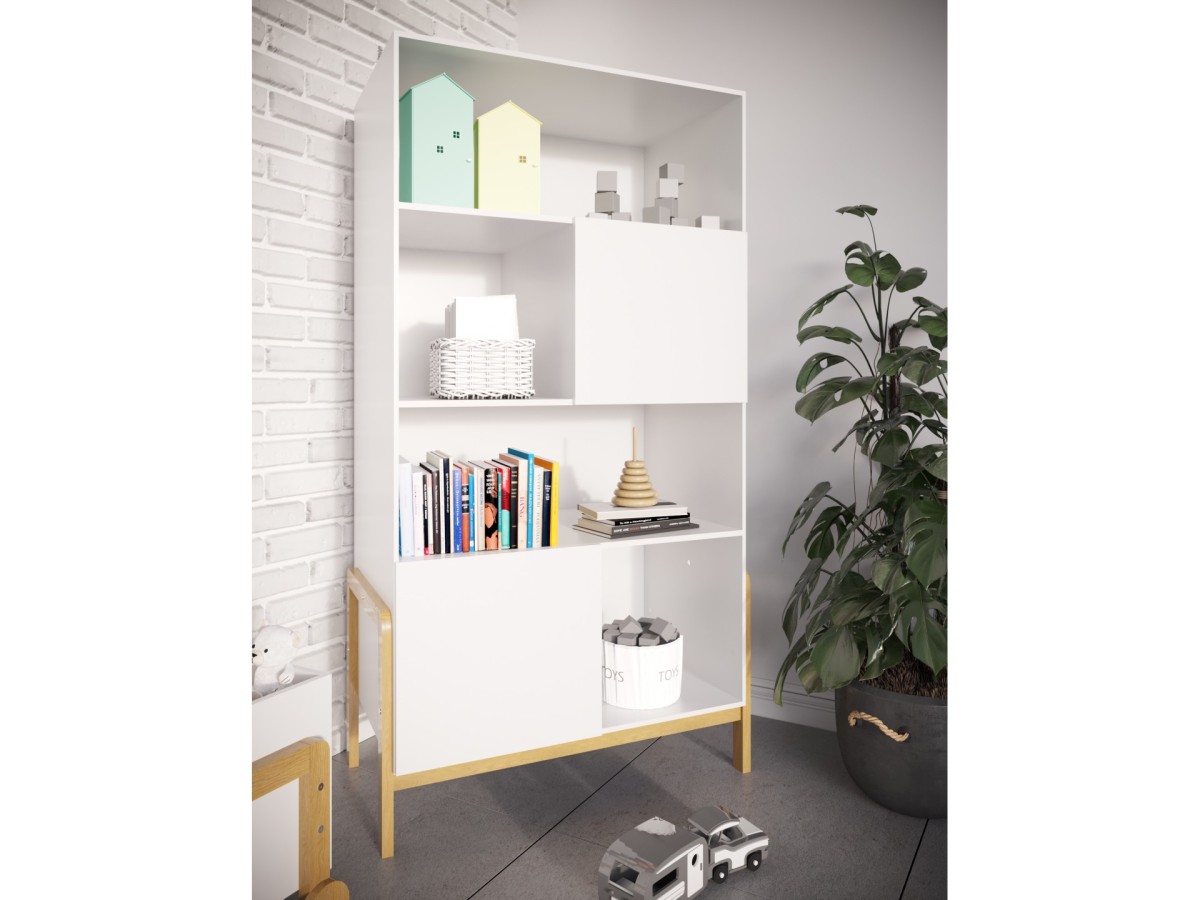 Kocot kids Dětský regál Victor 90 cm bílý - Obrázek 2