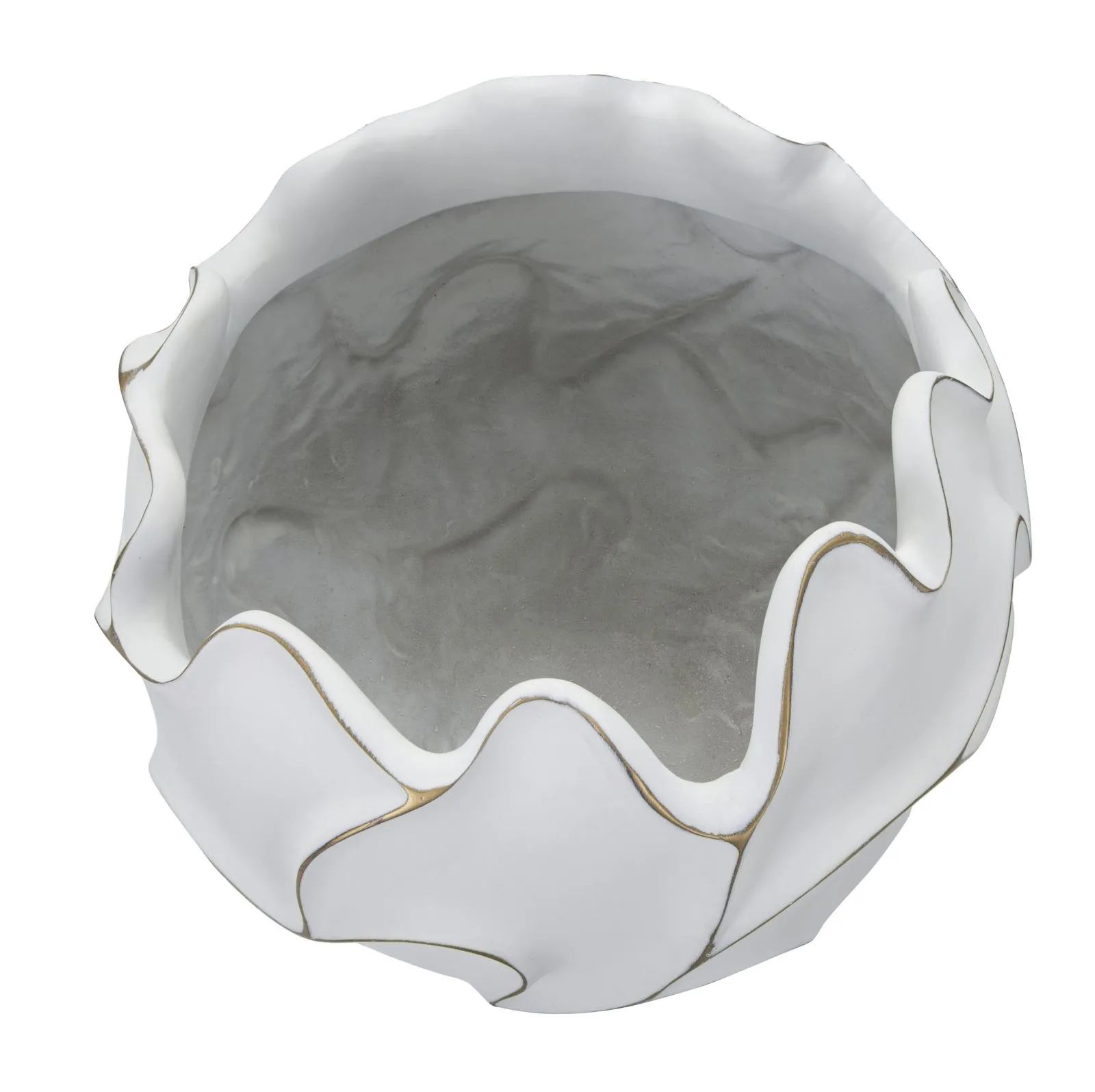 Mauro Ferretti Designový květináč Gaspeau Lines 44 cm bílý - Obrázek 2