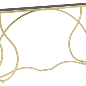 Mauro Ferretti Konzolový stolek Sunshine 130 cm zlatý/černý
