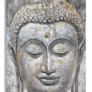 Mauro Ferretti Obraz Face Buddha Light A 80x120 cm šedý