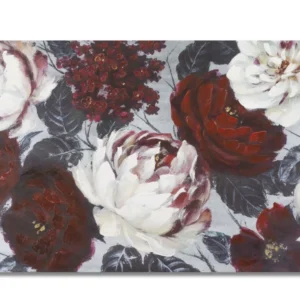 Mauro Ferretti Obraz Flower Darkback 120x60 cm červeno-bílý